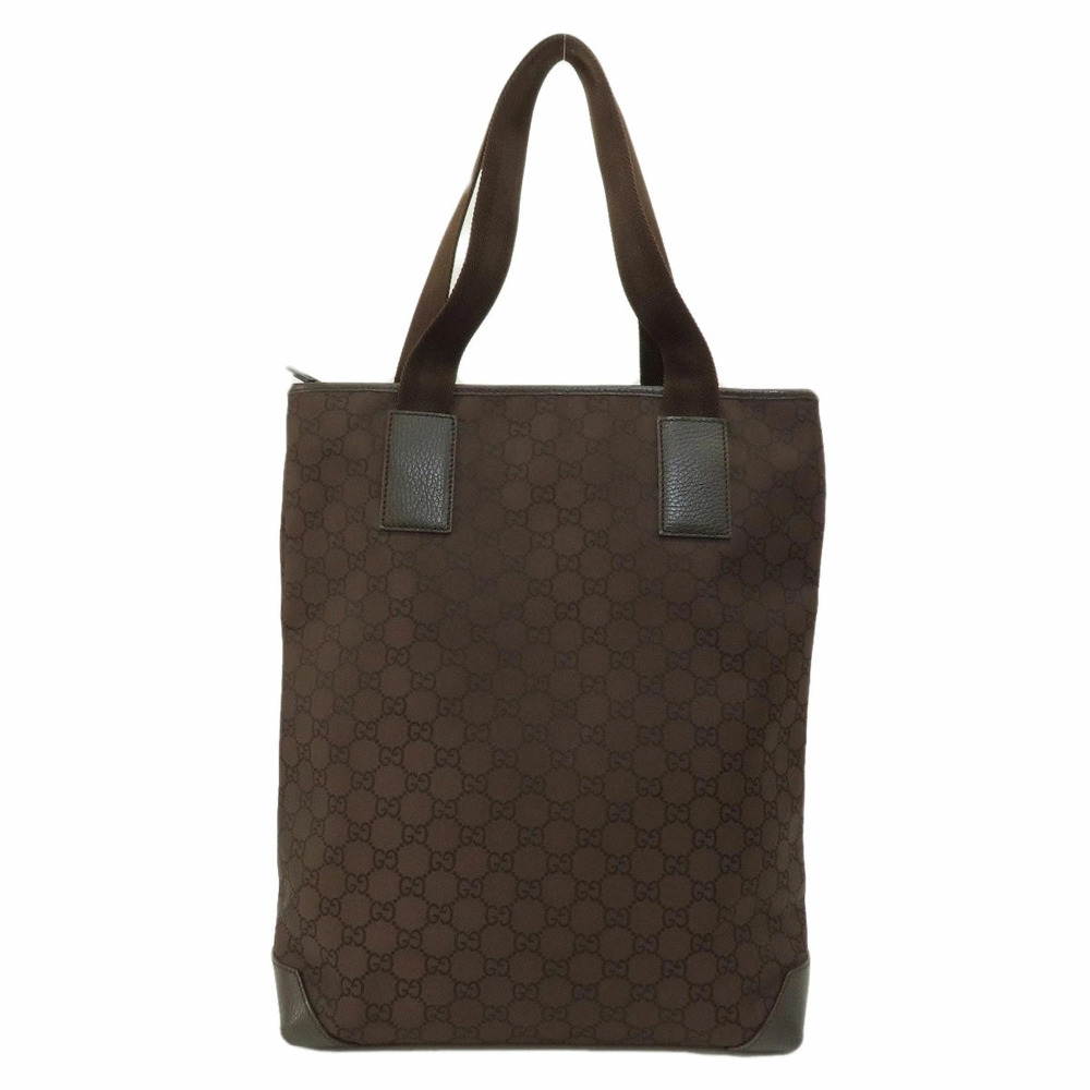 Gucci leather canvas Brown tote bag GG Brown